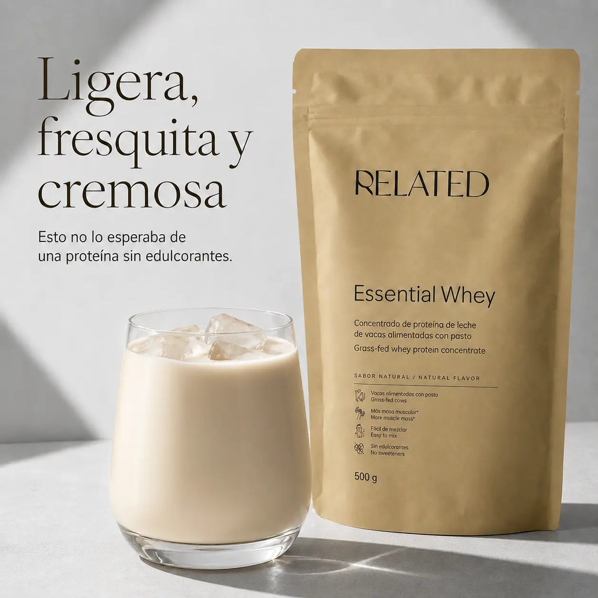Essential whey, ligera , fresquita y cremosa